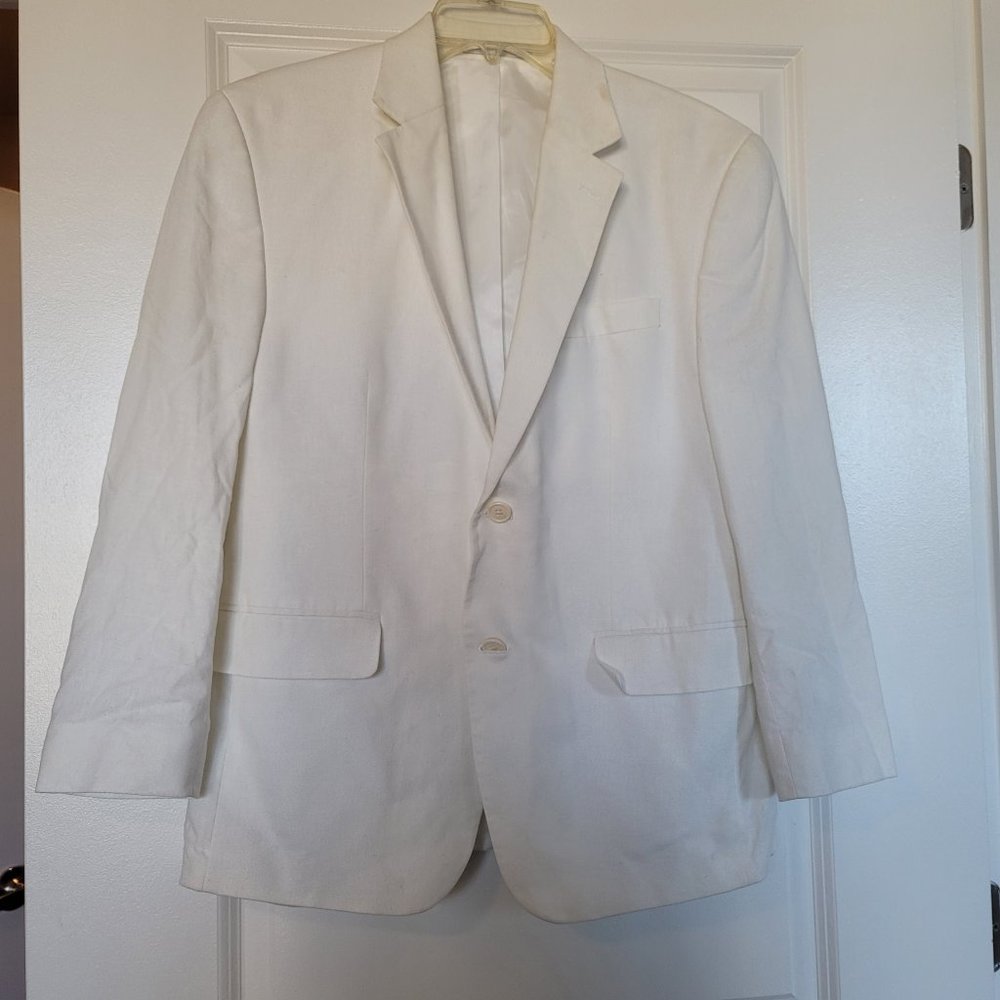 Michael Kors Two Button Suit Sports Coat Mens White Size 32/32 🌟